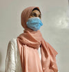 Luxury Silk Hijab -- Peach