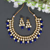 Blue & white Simple Color Necklace Set